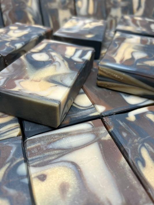 Antique Sandalwood Soap 5.0 oz., White creamy bubbles, Cleanses and smells so good