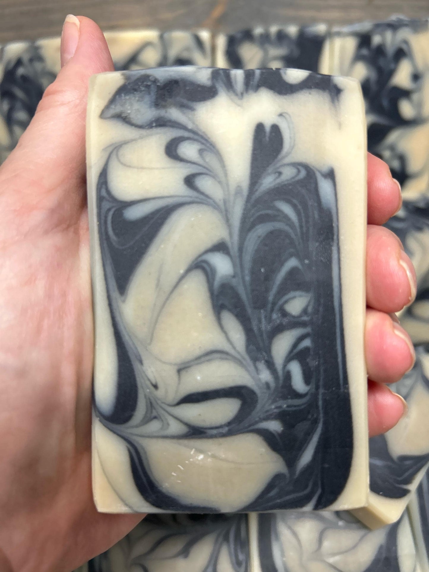 Blessed Soap, Goat Milk, Bentonite Clay, Charcoal Soap, 5.0 oz. Luscious bubbles! Lather, cleansing with care for your skin!