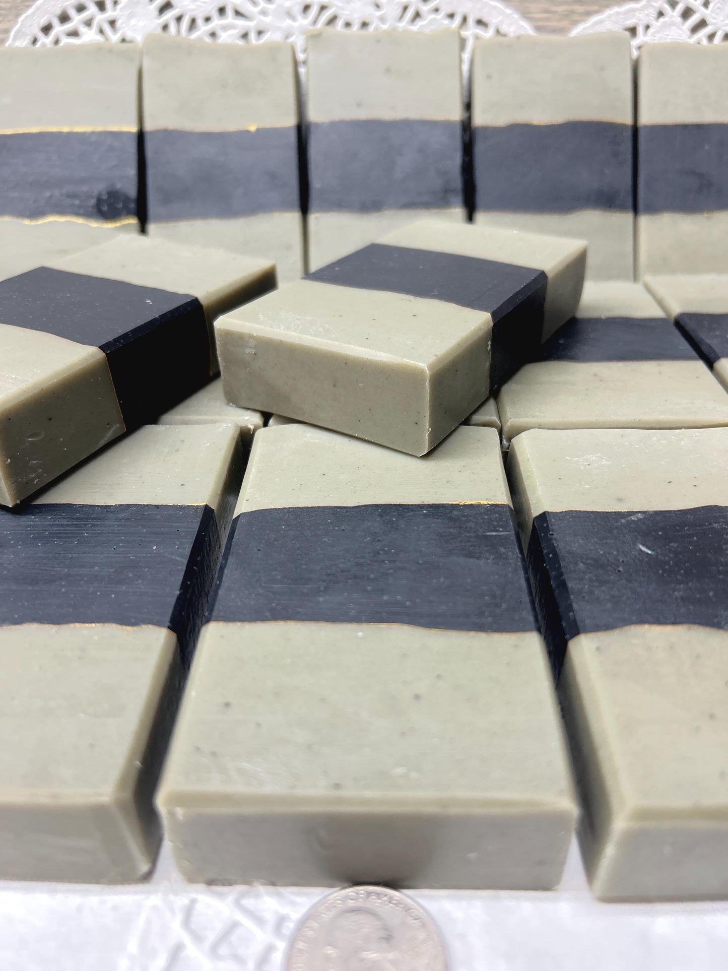 Dead Sea Clay Soap – Detoxifying & Luxurious, 5.0 oz. Handmade Bar, Activated Charcoal, Tea Tree EO and Lemon EO 5.5 oz Bar Soap, leaves your skin clean!
