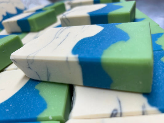 Patchouli Rain Goat Milk Soap, distinctive scent, delightful! Tons of great lather!