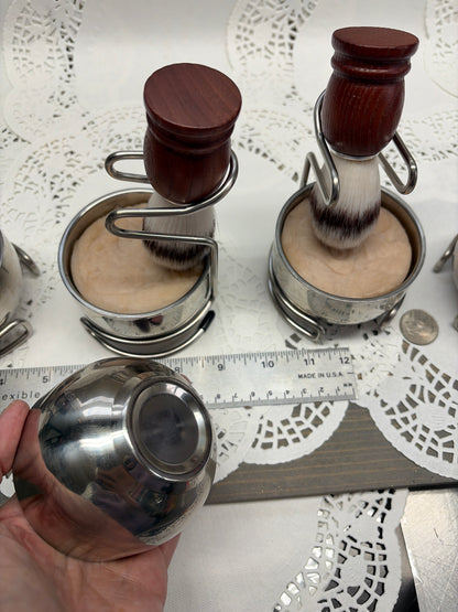 1920’s Barber Shop Shaving Soap Set # 2 – 5 oz Cup & Brush, 5.0 oz. Authentic Barbershop wet shave soap,  Super rich, creamy, 1920’s barber shop fragrance