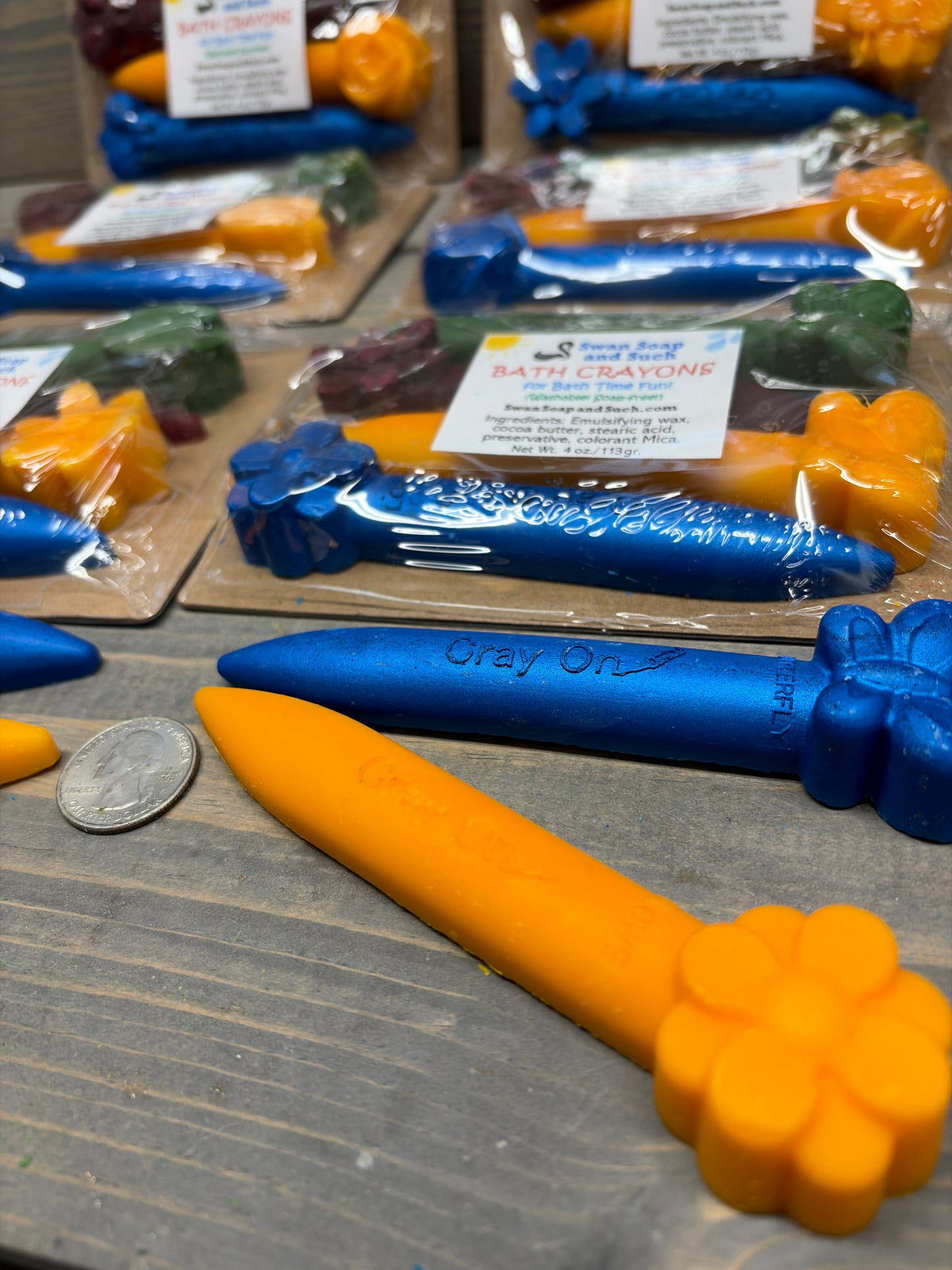 BATH CRAYONS FANCY STICK SHAPE FOR BATH TIME FUN! Creative fun with easy clean!