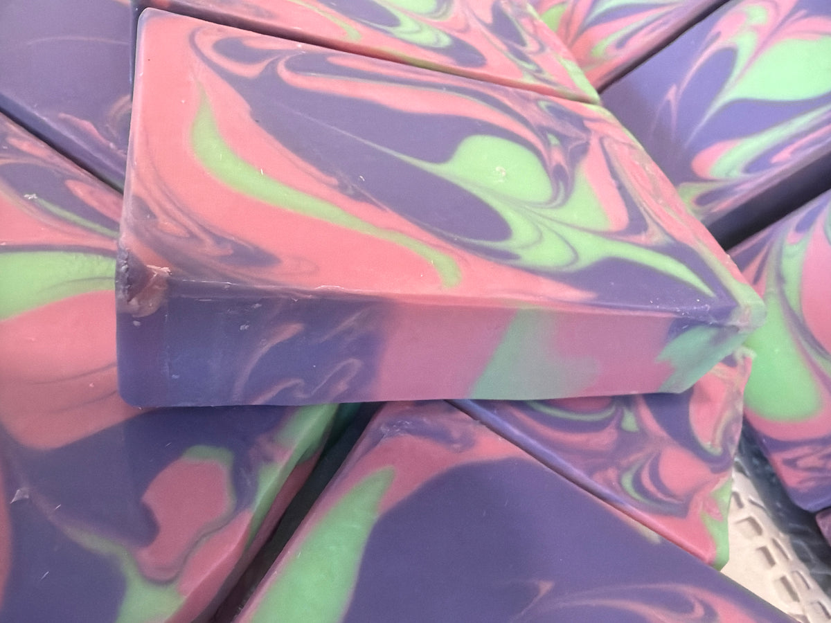 Love Spell Soap – Fruity Floral Handmade Bar, 5.0 oz., Bubbly Soap, Creamy Soap, Fruity and Floral light scent