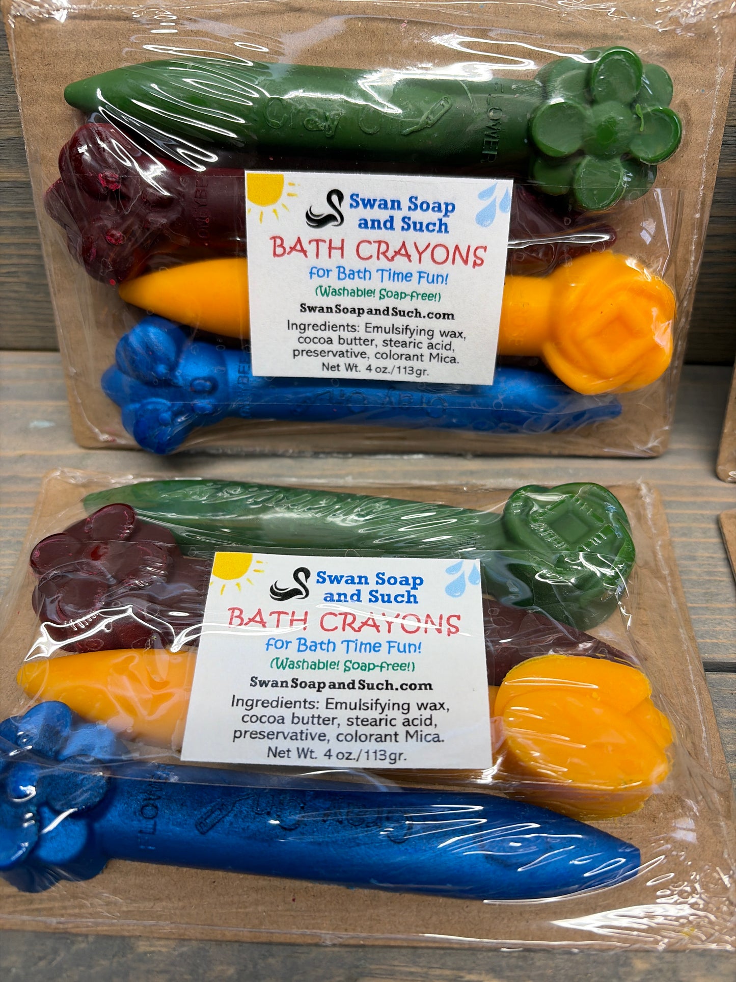 BATH CRAYONS FANCY STICK SHAPE FOR BATH TIME FUN! Creative fun with easy clean!