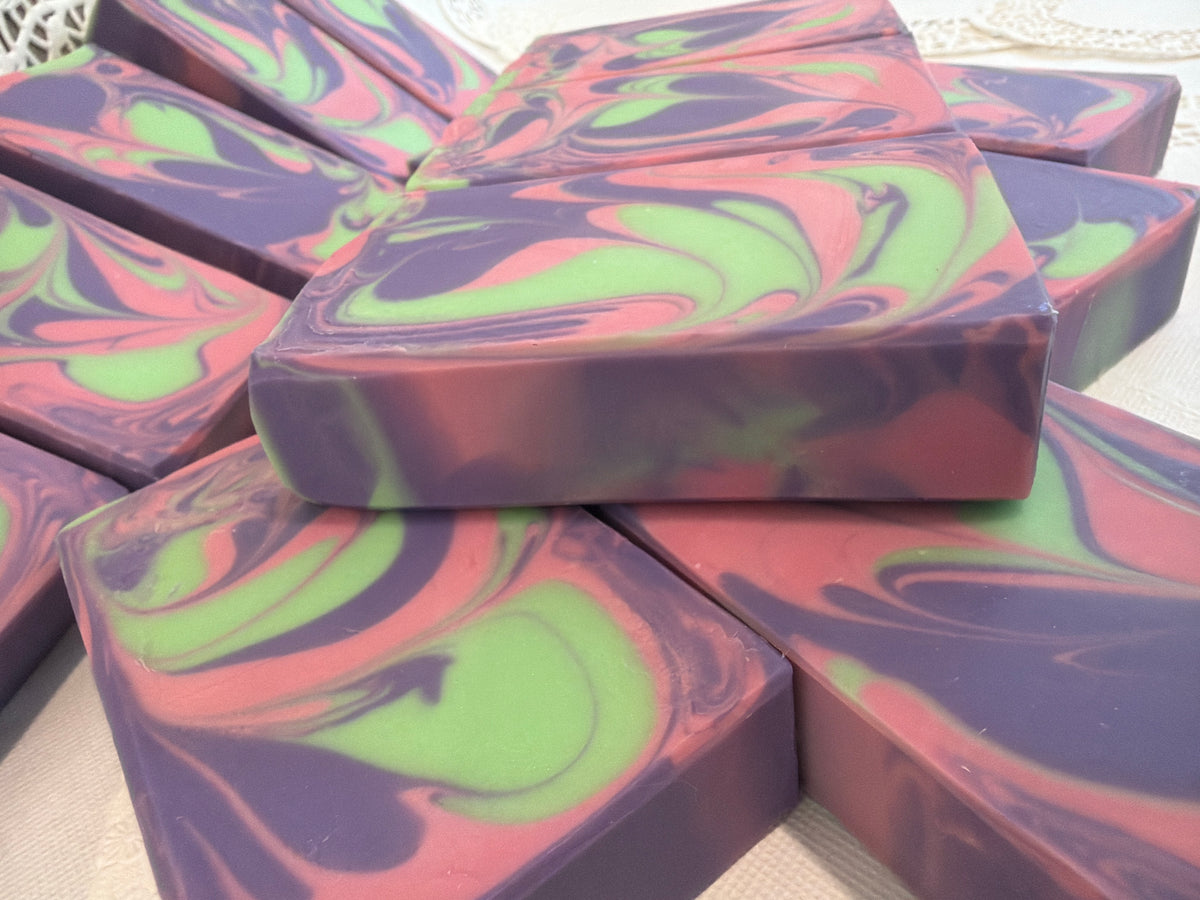 Love Spell Soap – Fruity Floral Handmade Bar, 5.0 oz., Bubbly Soap, Creamy Soap, Fruity and Floral light scent