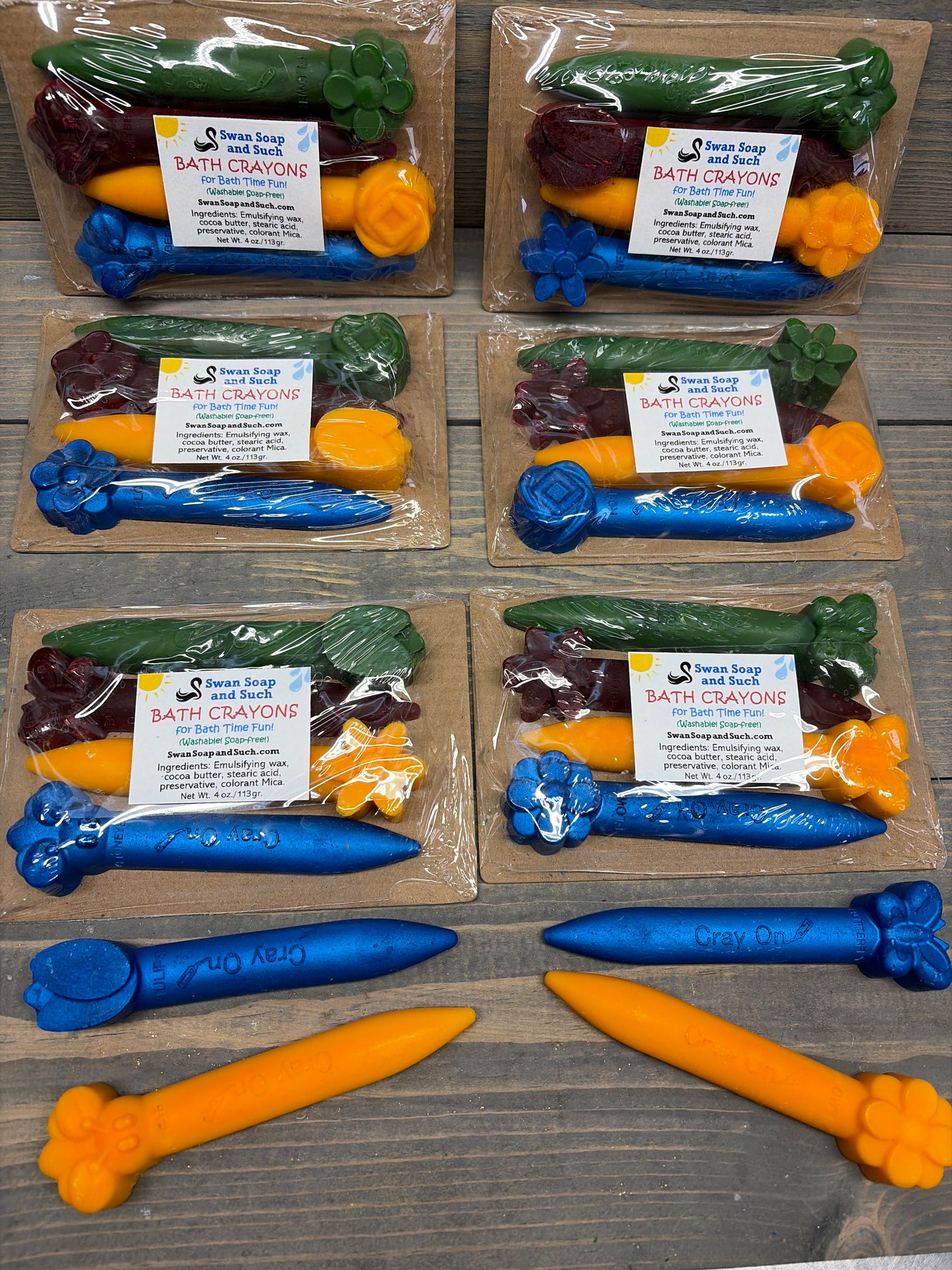 BATH CRAYONS FANCY STICK SHAPE FOR BATH TIME FUN! Creative fun with easy clean!