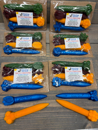 BATH CRAYONS FANCY STICK SHAPE FOR BATH TIME FUN! Creative fun with easy clean!