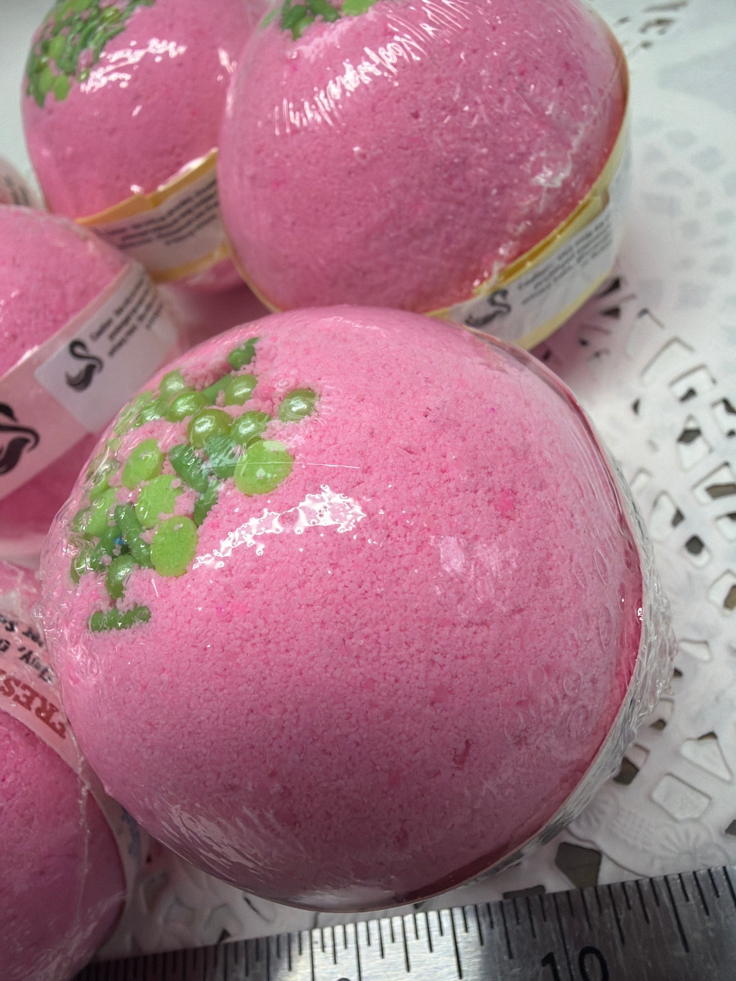 Bath Bomb - Fresh Cut Roses Scented Bath Bombs with Embeds and Candy sprinkled