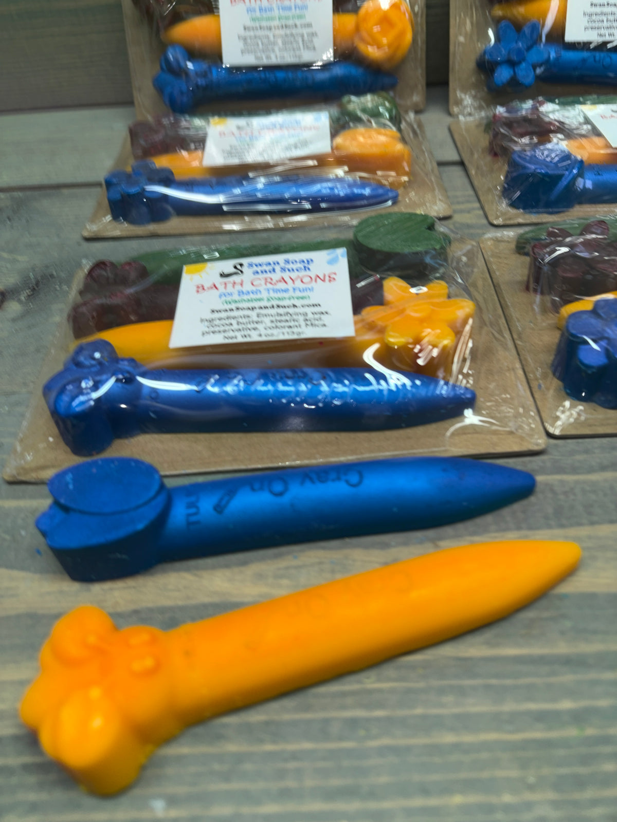 BATH CRAYONS FANCY STICK SHAPE FOR BATH TIME FUN! Creative fun with easy clean!