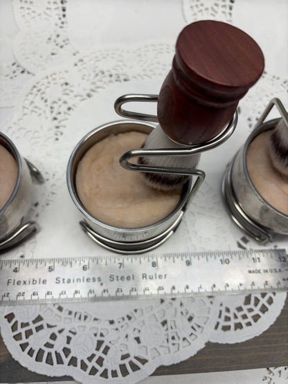 1920’s Barber Shop Shaving Soap Set # 2 – 5 oz Cup & Brush, 5.0 oz. Authentic Barbershop wet shave soap,  Super rich, creamy, 1920’s barber shop fragrance