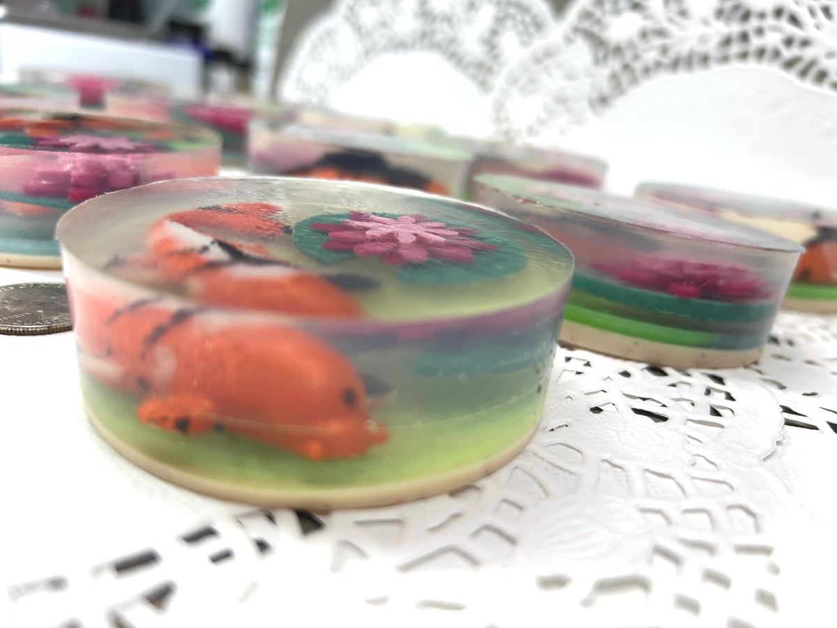 Glycerin Koi Fish Soap! Orange Koi Fish, Limited Quantity, fragrance in Ocean Mist!