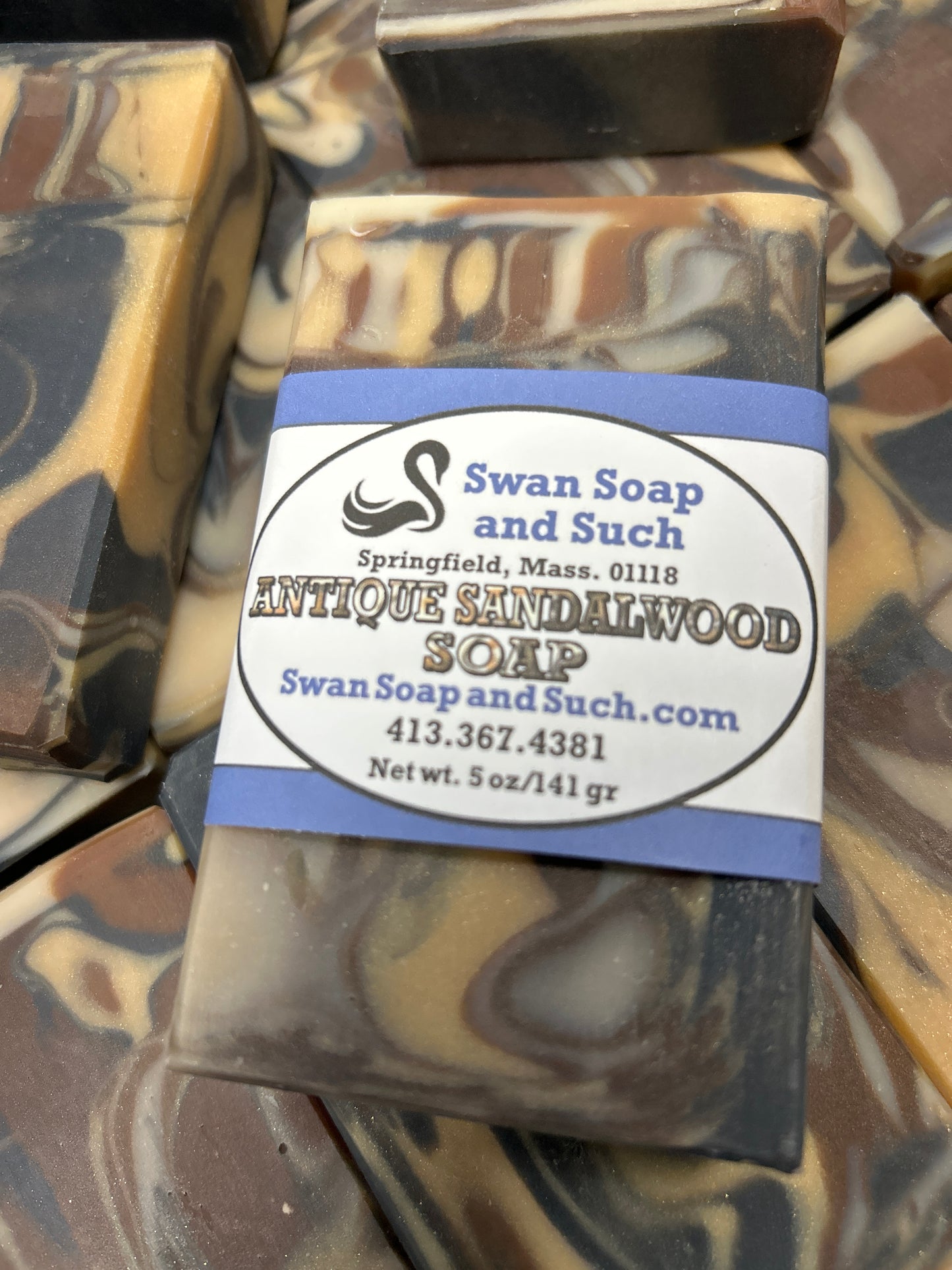 Antique Sandalwood Soap 5.0 oz., White creamy bubbles, Cleanses and smells so good