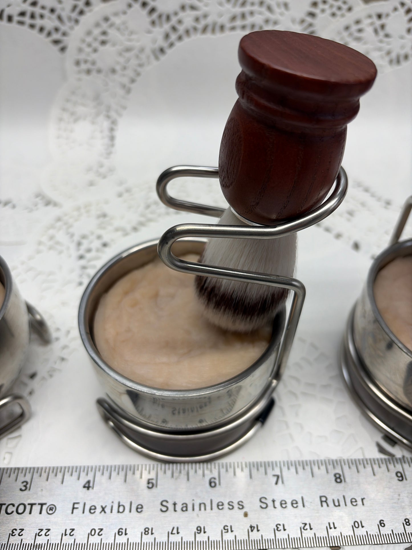 1920’s Barber Shop Shaving Soap Set # 2 – 5 oz Cup & Brush, 5.0 oz. Authentic Barbershop wet shave soap,  Super rich, creamy, 1920’s barber shop fragrance