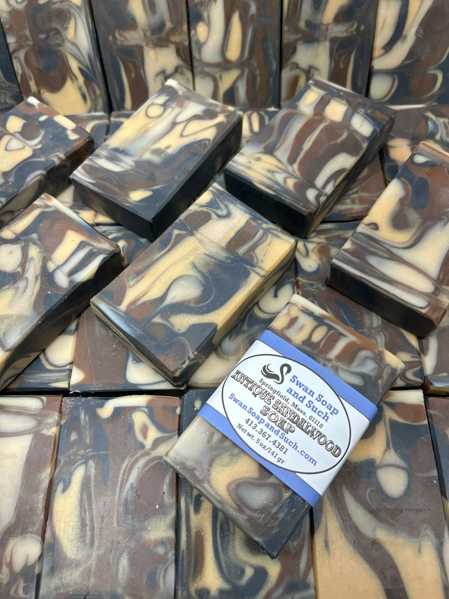 Antique Sandalwood Soap 5.0 oz., White creamy bubbles, Cleanses and smells so good