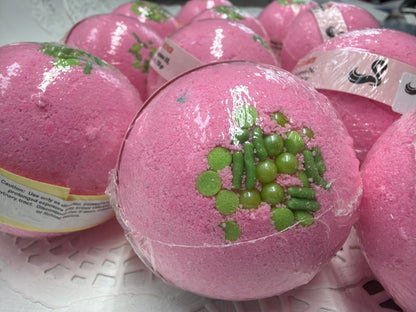 Bath Bomb - Fresh Cut Roses Scented Bath Bombs with Embeds and Candy sprinkled