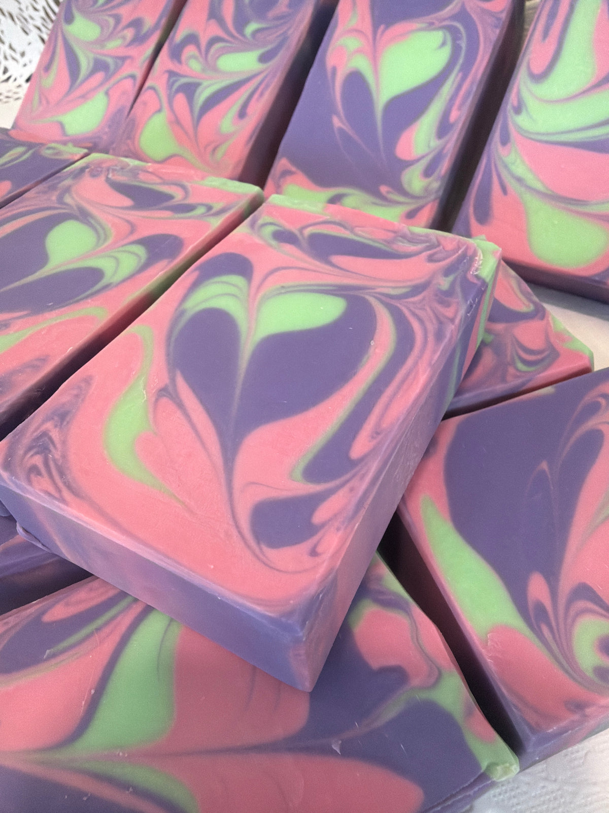 Love Spell Soap – Fruity Floral Handmade Bar, 5.0 oz., Bubbly Soap, Creamy Soap, Fruity and Floral light scent