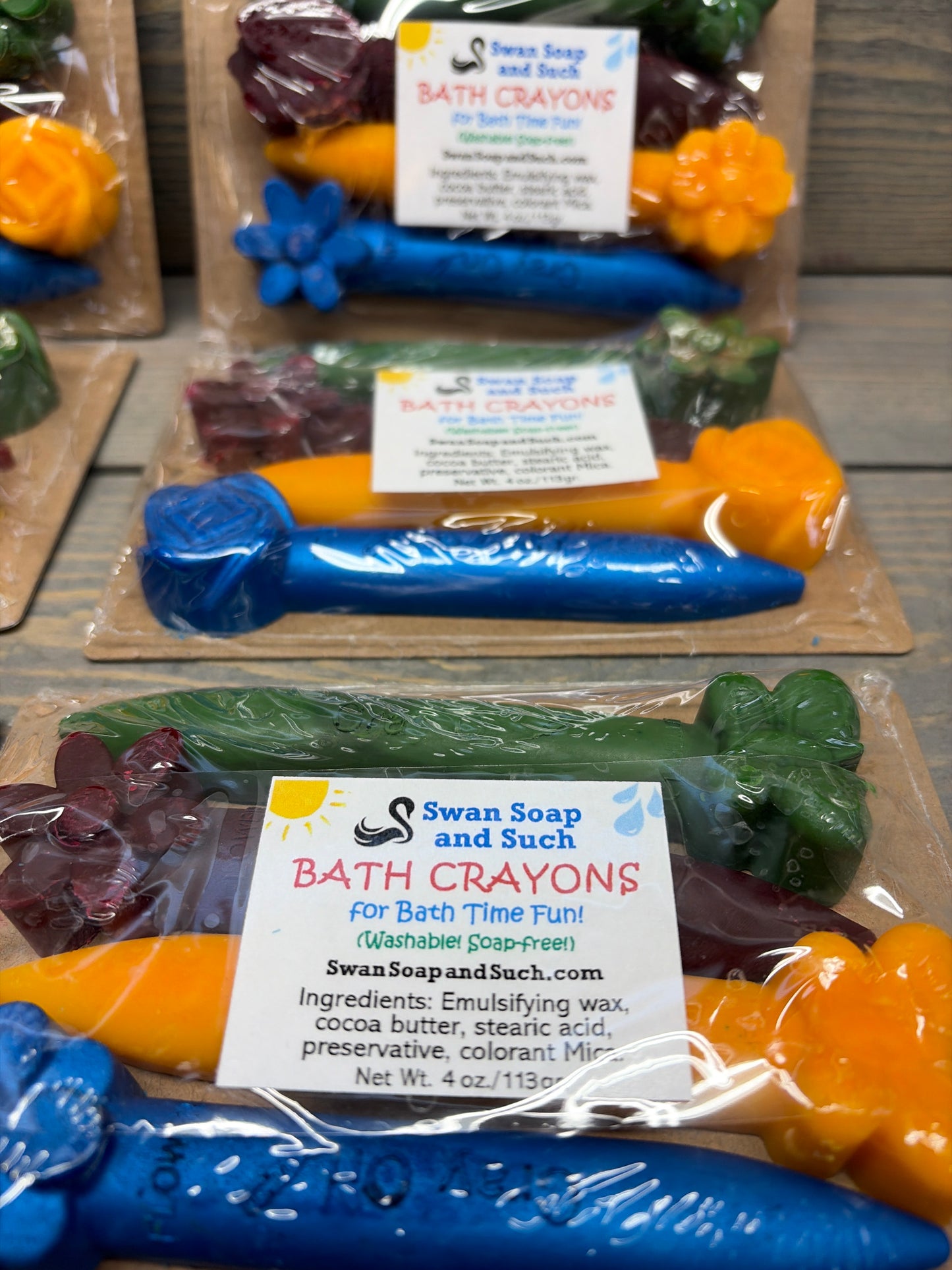 BATH CRAYONS FANCY STICK SHAPE FOR BATH TIME FUN! Creative fun with easy clean!