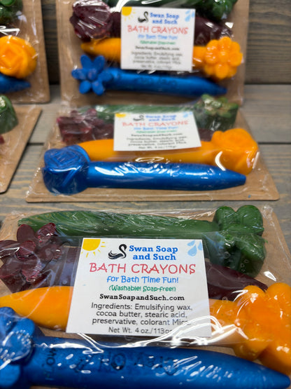 BATH CRAYONS FANCY STICK SHAPE FOR BATH TIME FUN! Creative fun with easy clean!