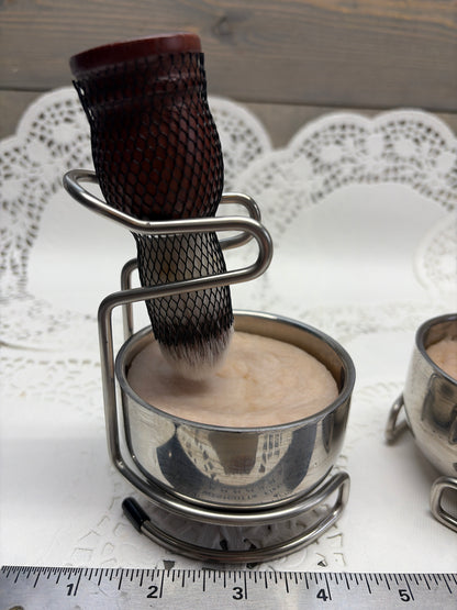 1920’s Barber Shop Shaving Soap Set # 2 – 5 oz Cup & Brush, 5.0 oz. Authentic Barbershop wet shave soap,  Super rich, creamy, 1920’s barber shop fragrance