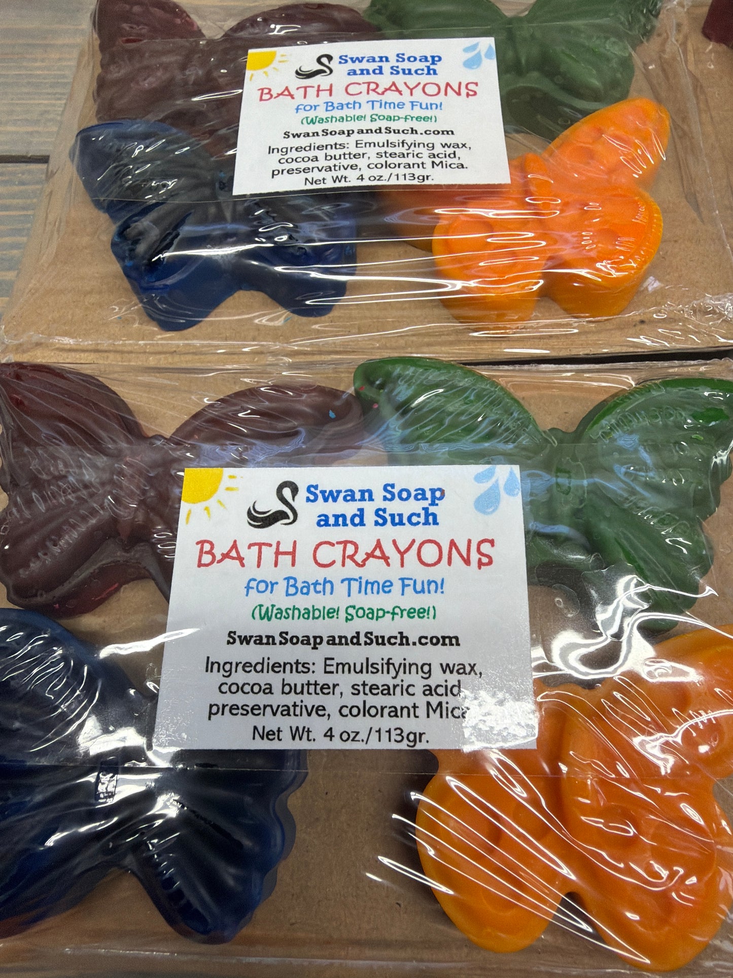 BATH CRAYONS BUTTERLY SHAPE FOR BATH TIME FUN! So fun and creative!