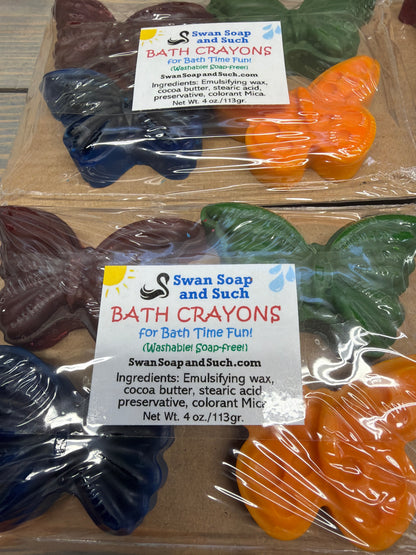 BATH CRAYONS BUTTERLY SHAPE FOR BATH TIME FUN! So fun and creative!