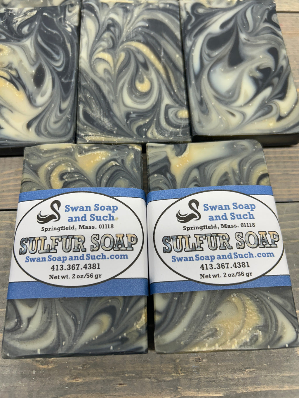Sulfur Acne Soap with Charcoal & Tea Tree | Natural Handmade Soap (2 oz)