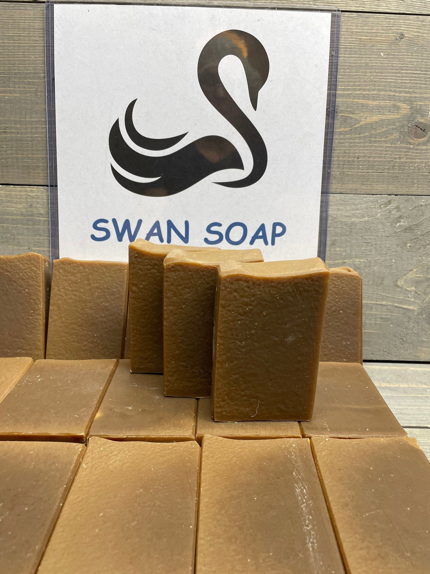A photo showing detail of Pine Tar and Oatmeal Soap