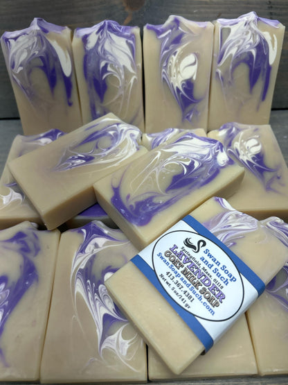 Lavender Goat Milk Soap 5.0 oz., Creamy Soap, Bubbly Soap, handcrafted soap