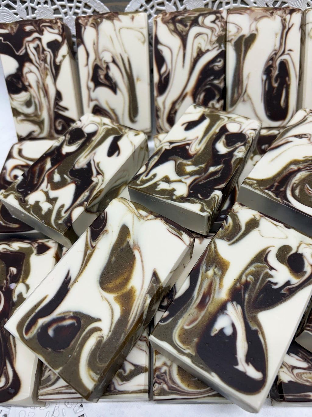 Pina Colada Soap, Natural Color with Organic Cacao and Spirulina powder, Lovely lather