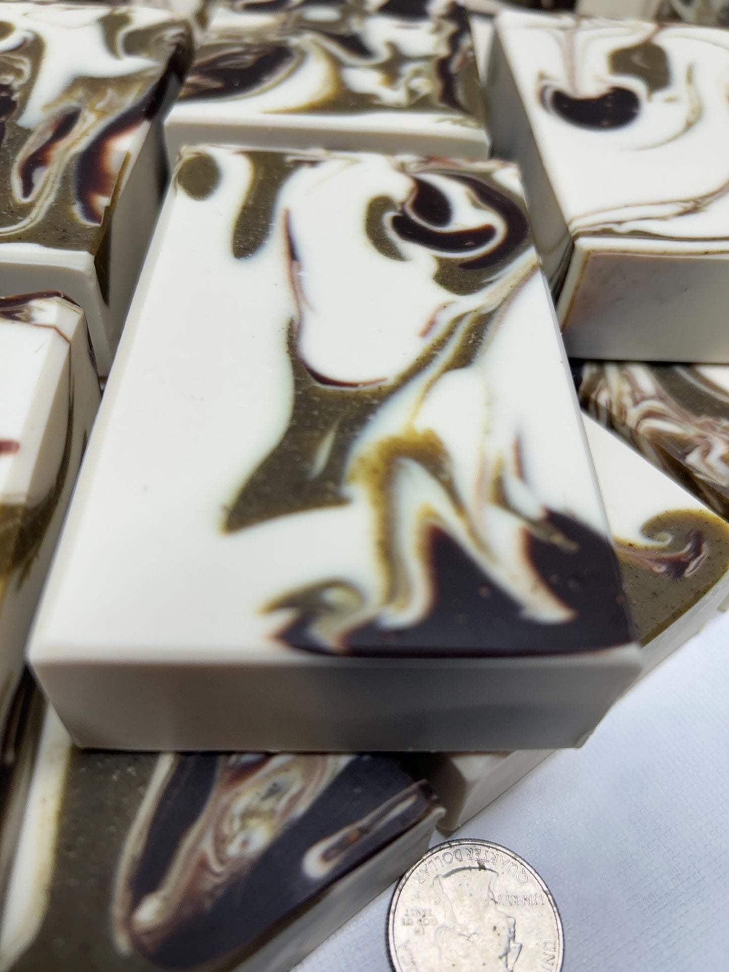 Pina Colada Soap, Natural Color with Organic Cacao and Moringa powder,  Lovely lather