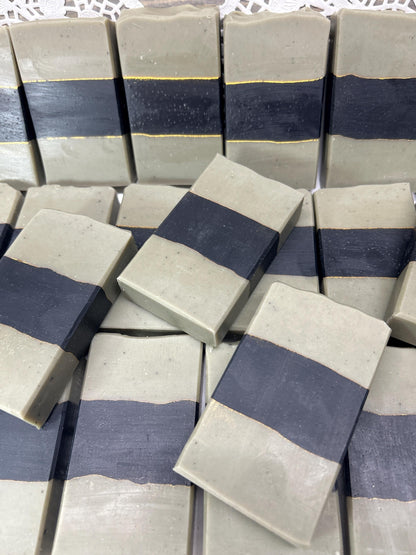 Dead Sea Clay Soap – Detoxifying & Luxurious, 5.0 oz. Handmade Bar, Activated Charcoal, Tea Tree EO and Lemon EO 5.5 oz Bar Soap, leaves your skin clean!