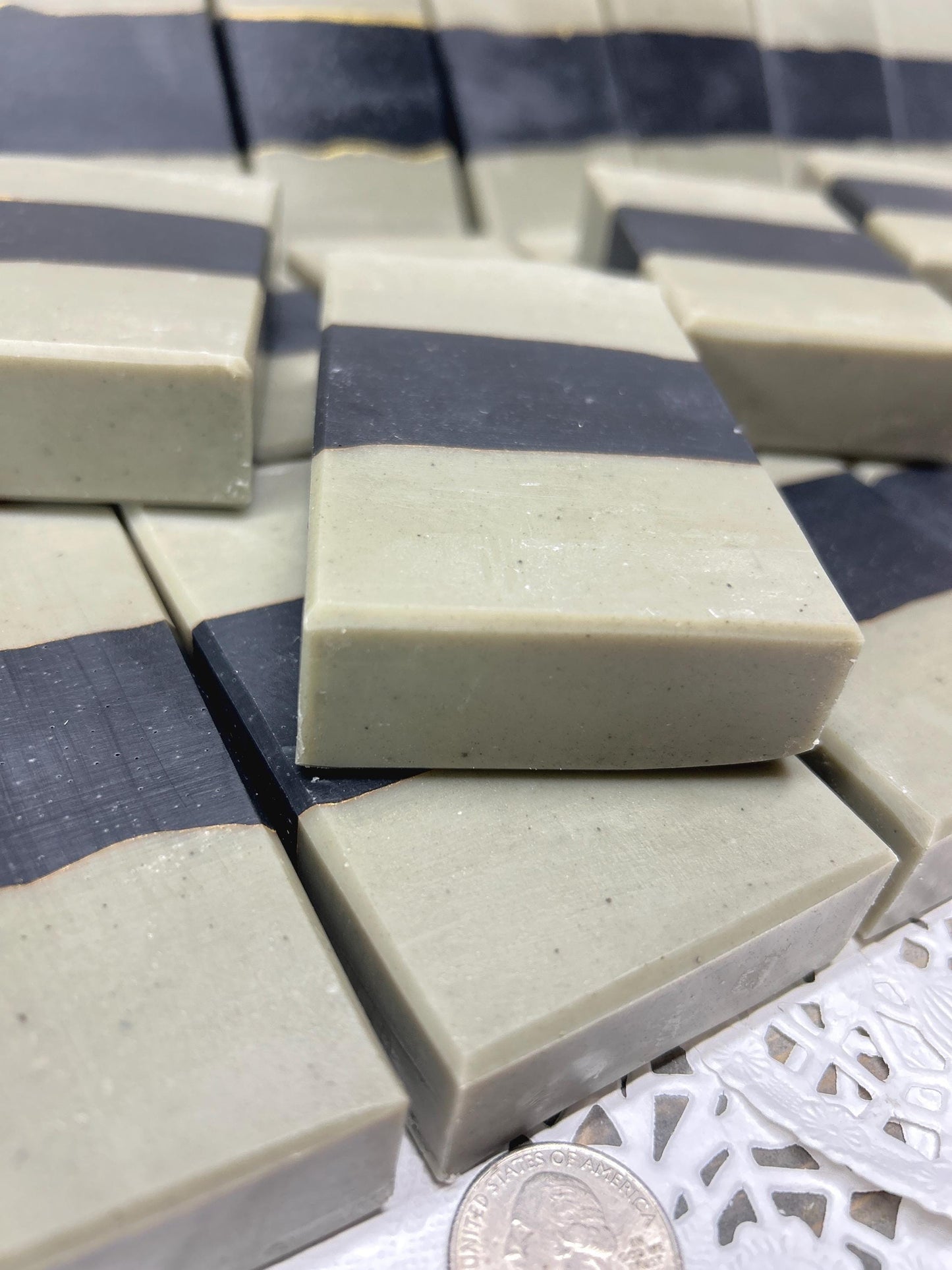 Dead Sea Clay Soap – Detoxifying & Luxurious, 5.0 oz. Handmade Bar, Activated Charcoal, Tea Tree EO and Lemon EO 5.5 oz Bar Soap, leaves your skin clean!