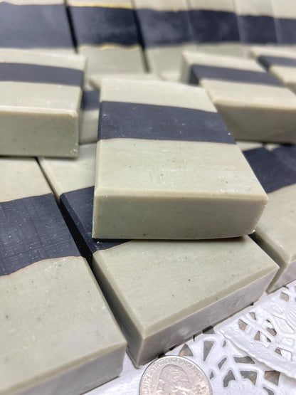 Dead Sea Clay Soap – Detoxifying & Luxurious, 5.0 oz. Handmade Bar, Activated Charcoal, Tea Tree EO and Lemon EO 5.5 oz Bar Soap, leaves your skin clean!