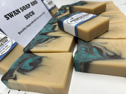 Beachwood Vetiver Goat Milk Soap, intoxicating scent, beach inspired, creamy lather, cleans and aromatic