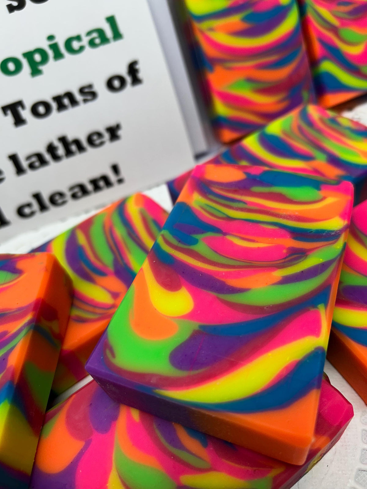 Bora Bora Soap | Tropical Fruity, Moisturizing Bar, a fruity blend with lather galore for your cleansing enjoyment 5.0 oz. Long lasting!