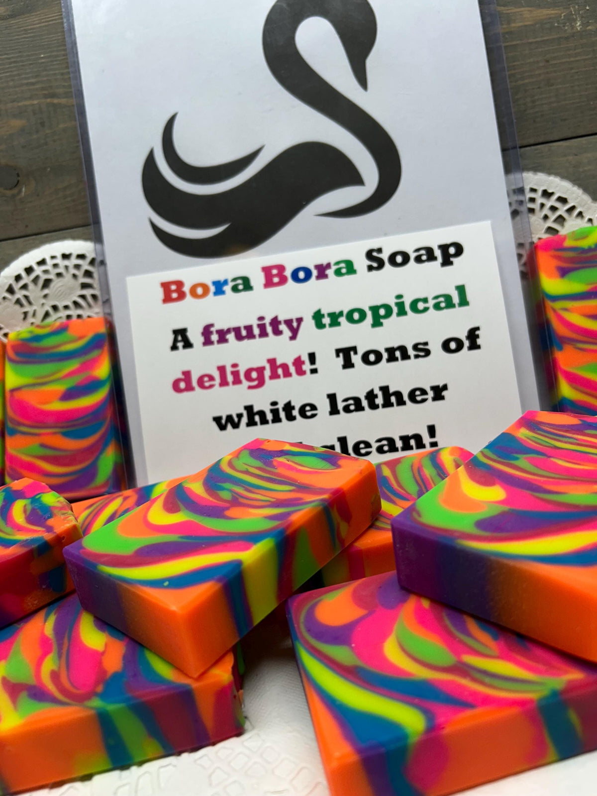 Bora Bora Soap | Tropical Fruity, Moisturizing Bar, a fruity blend with lather galore for your cleansing enjoyment 5.0 oz. Long lasting!