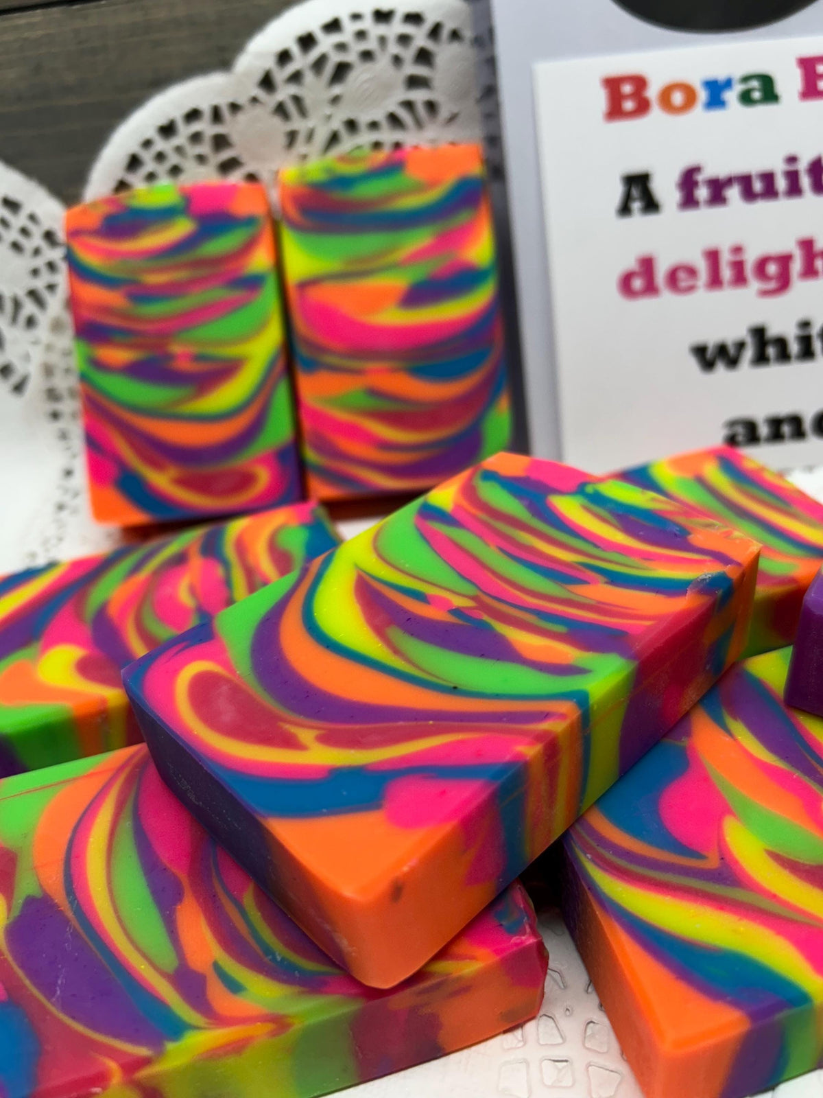 Bora Bora Soap | Tropical Fruity, Moisturizing Bar, a fruity blend with lather galore for your cleansing enjoyment 5.0 oz. Long lasting!