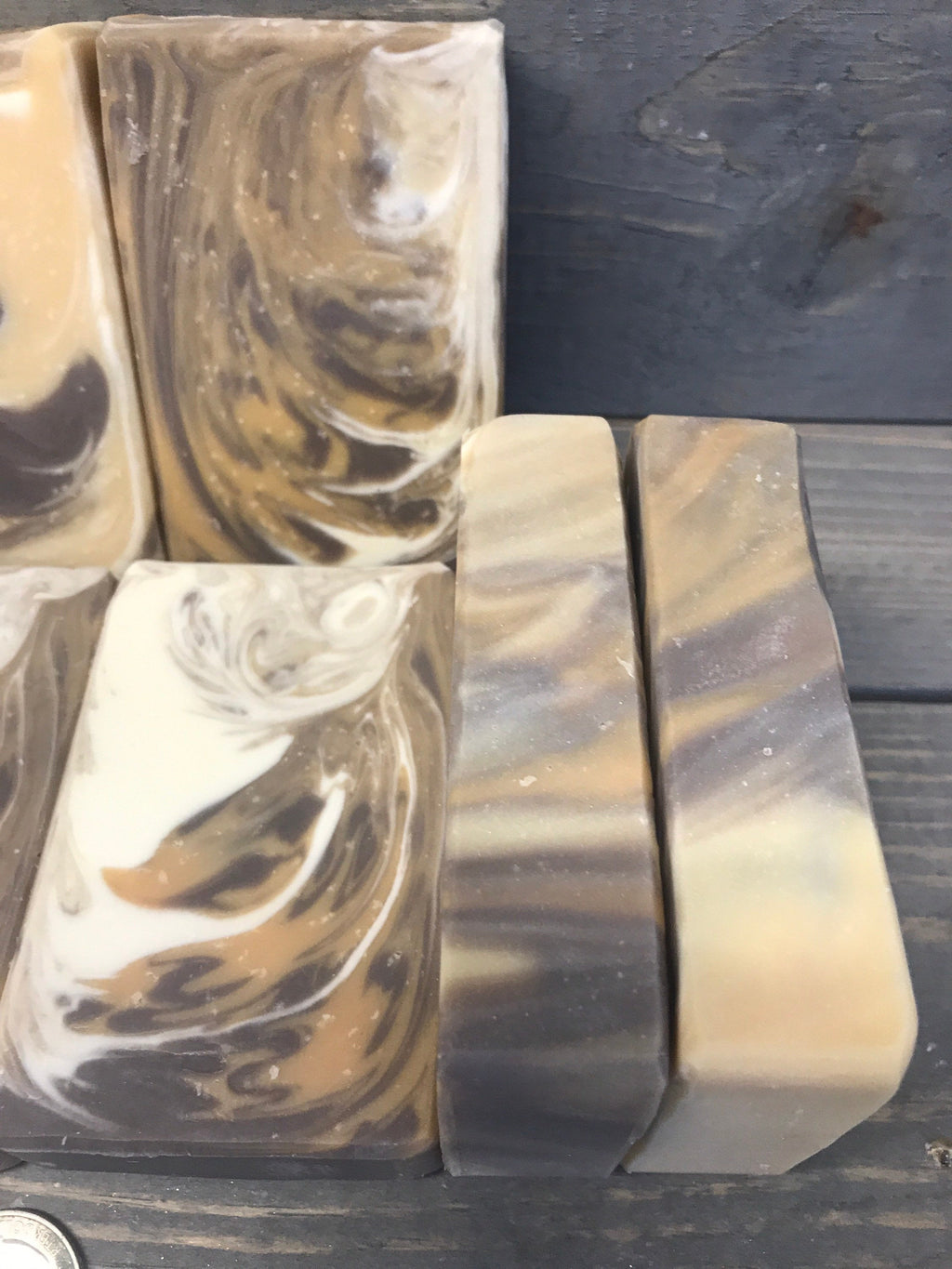 Unscented Soap 5.0 oz.; woody loo for visual enjoyment! No scent for a special bar of soap that will not strip your skin of oils on your skin!