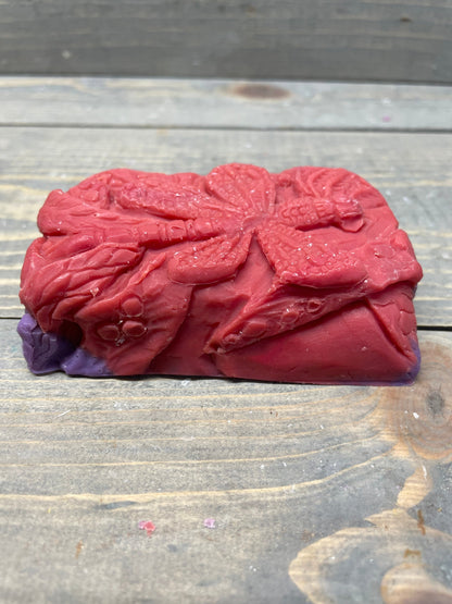 A photo showing detail of the Dragon Eye and Dragonfly Soap bars