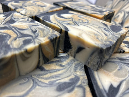 Sulfur Soap, Bentonite Clay, Activated Charcoal, Tea Tree EO and Lemon EO 5.5 oz Bar Soap, leaves your skin clean!