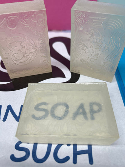 Glycerin Soap, Transparent Soap, very bubbly, Lucious lather, soft bar, no propylene glycol, no scent no color