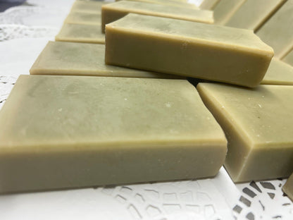 Aloe Vera and Cucumber Soap, Natural Color with Spirulina, Lovely lather