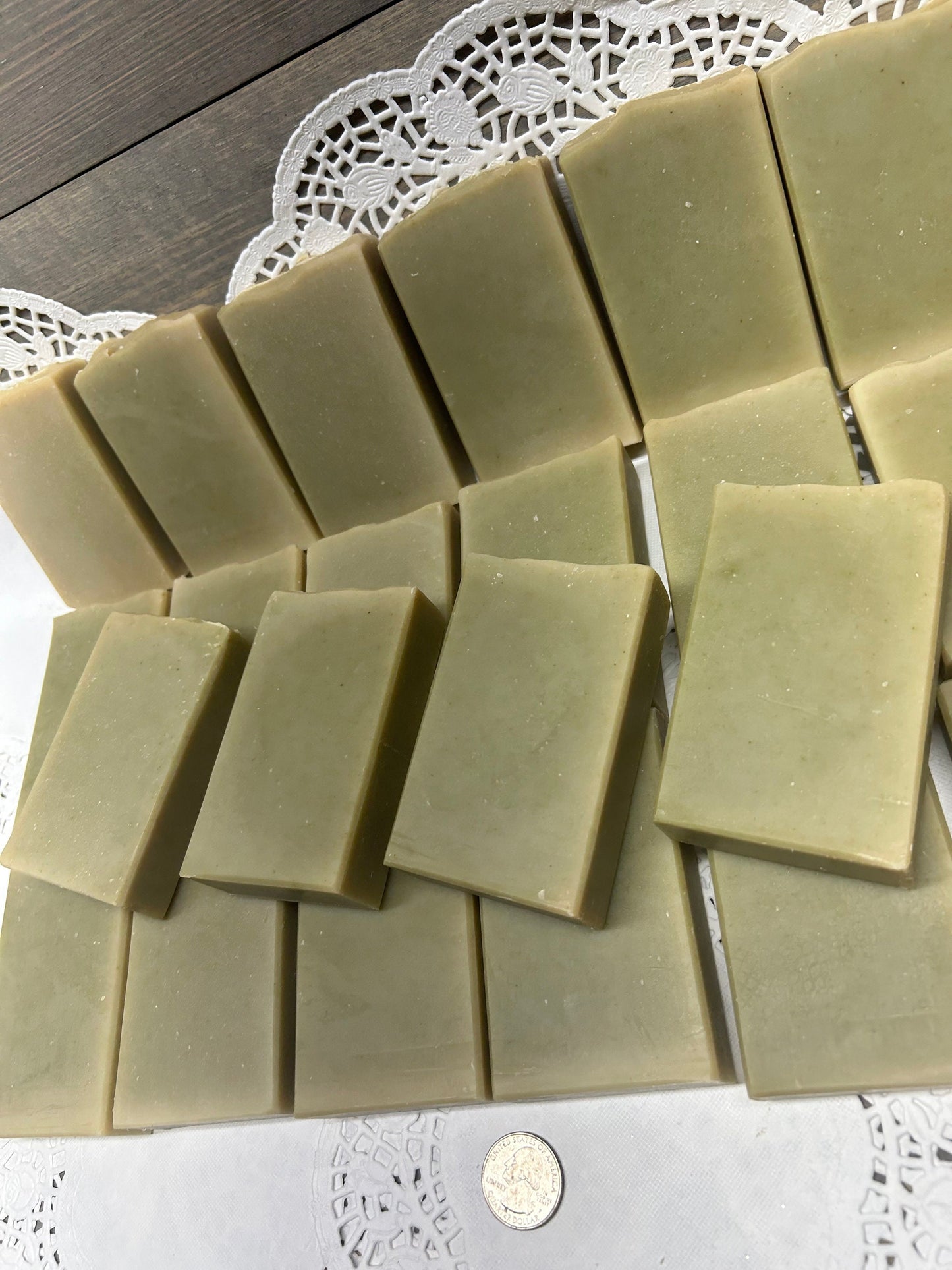 Aloe Vera and Cucumber Soap, Natural Color with Spirulina, Lovely lather