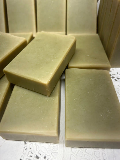 Aloe Vera and Cucumber Soap, Natural Color with Spirulina, Lovely lather