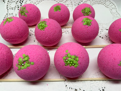 Bath Bomb - Fresh Cut Roses Scented Bath Bombs with Embeds and Candy sprinkled