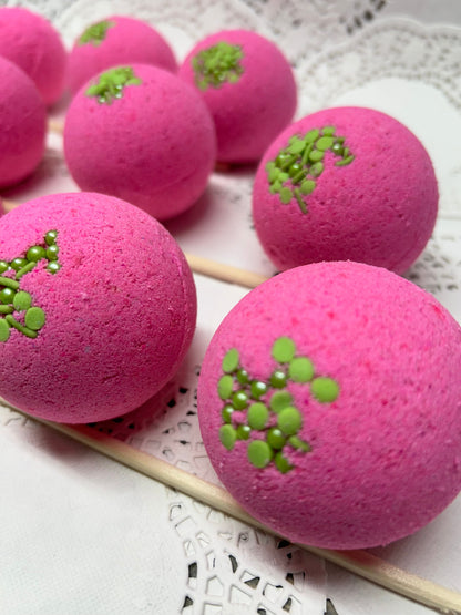 Bath Bomb - Fresh Cut Roses Scented Bath Bombs with Embeds and Candy sprinkled