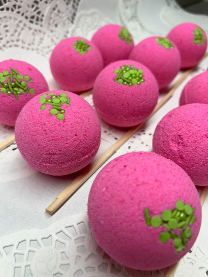 Bath Bomb - Fresh Cut Roses Scented Bath Bombs with Embeds and Candy sprinkled