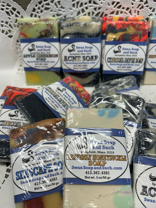 Half Size Gift Soaps- Assortment - 6 soaps at 16 oz., Gentle, Bubbly Soap, Gifts, Birthdays & more